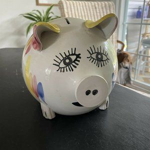LARGE CERAMIC ITALIAN MADE PIER 1 PIGGY BANK